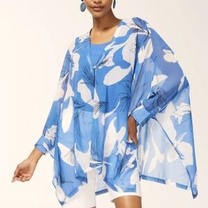 Chico's NEW With Tags Tropical Cue Cuffed Ruana L/XL